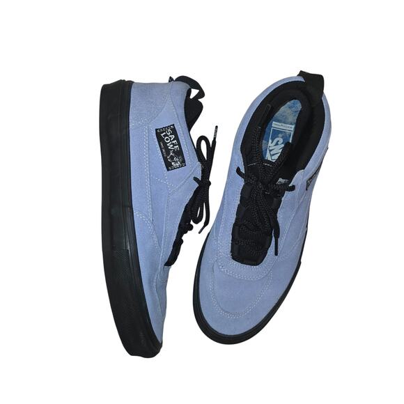 EUC Vans x Palace safe low baby blue leather suede sneakers sz 10 never worn